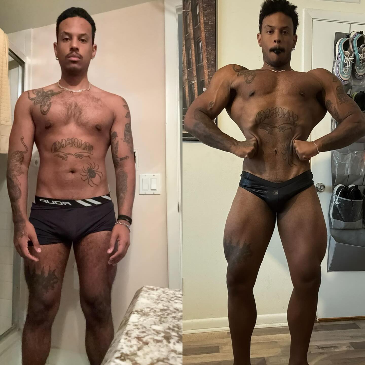 Client before and after photos